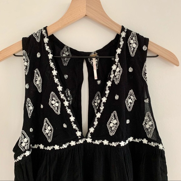 Free People Embroidered Sleeveless Top - Picture 2 of 8
